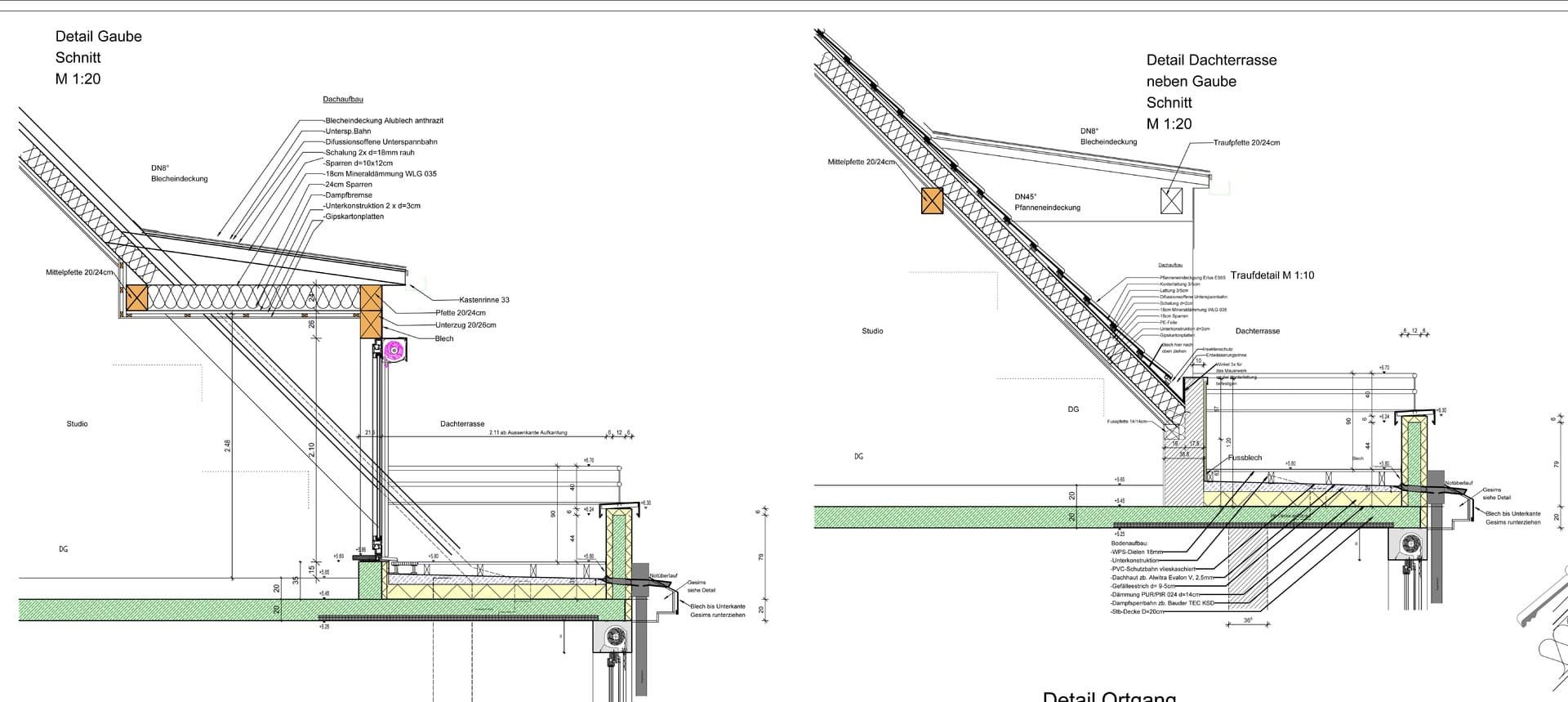 Werkplanung von 2 Doppelhäusern in München – Ansicht 2